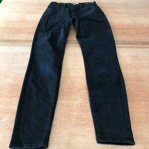 Frame Ali High Rise Cigarette Skinny Jeans Women 24 Black Stretch Preppy 17433